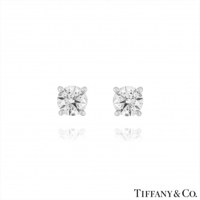 Tiffany & Co. Platinum Solitaire Diamond Earrings 0.82ct TDW XXX Tiffany & Co. Platinum Solitaire Diamond Earrings 0.82ct TDW XXX